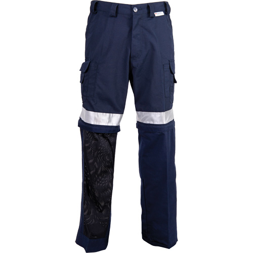 All-Season High Visibility Ventilated Pants, Poly-Cotton, 50, Navy Blue
