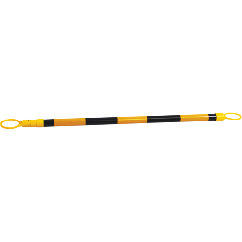 Retractable Cone Bar, 7'2" Extended Length, Black/Yellow