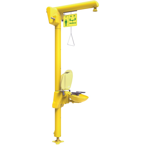 Halo™ Heat Trace Shower & Eye/Face Wash Unit, Pedestal