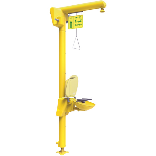 Halo™ Heat Trace Shower & Eye/Face Wash Unit, Pedestal