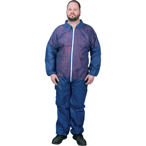 Coveralls, 5X-Large, Blue, Polypropylene