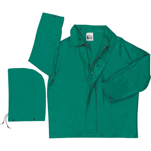 Dominator Limited Flammability Rain Jacket, Polyester/PVC, X-Large, Green