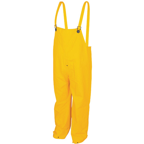 Classic Series Bib Rain Pants, Large, Polyester/PVC, Yellow