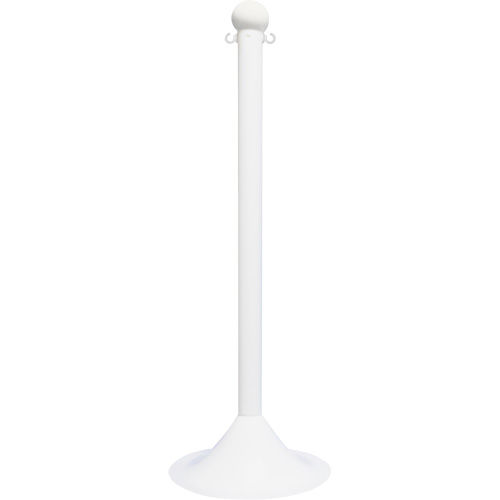 Light-Duty Stanchion, 41" High, White