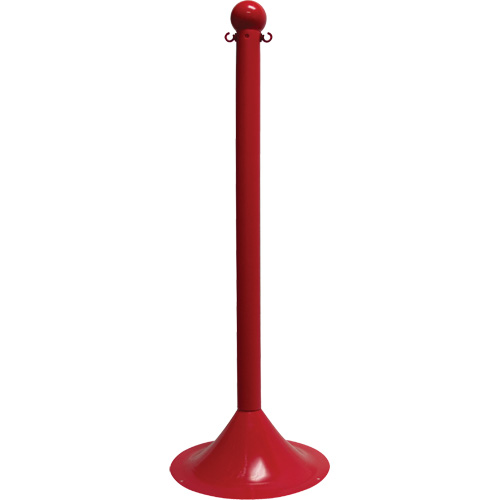 Light-Duty Stanchion, 41" High, Red
