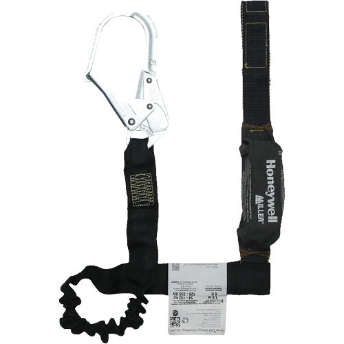 Miller® Arc-Rated Shock-Absorbing Lanyard, 6', Scaffold Hook Center, Choke-Off Loop Leg Ends, Kevlar®