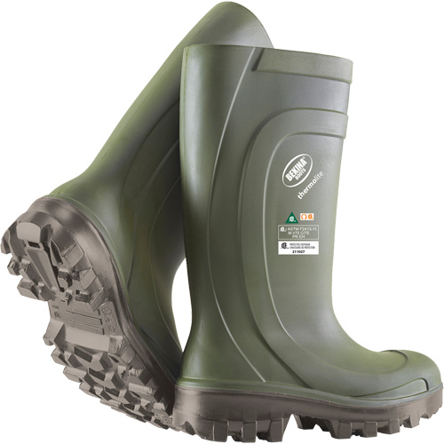 Thermolite Insulated Safety Boots, Polyurethane, Composite Toe, Size 8, Puncture Resistant Sole
