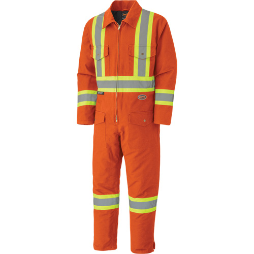 5540A Quilted Coveralls, Large, Orange