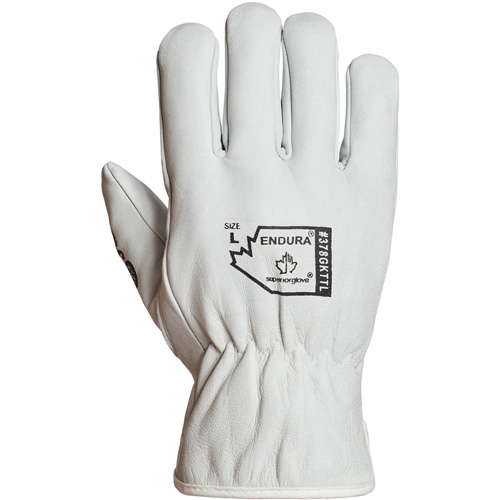 Endura® Winter-Lined Driver Gloves, Large, Grain Goatskin Palm, Thinsulate™ Inner Lining
