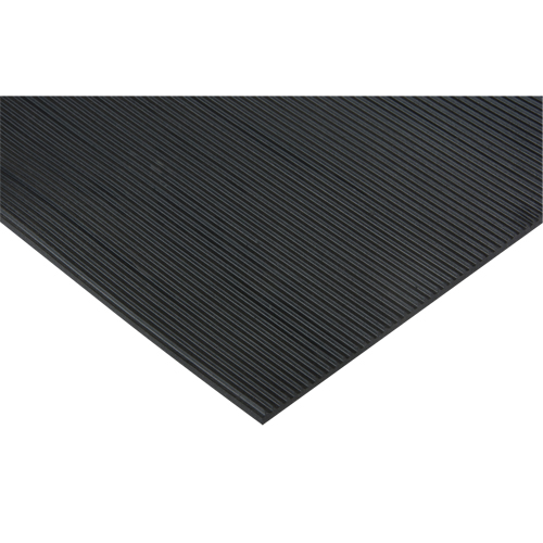 Fine Channel Matting, Runner, 4' x 25' x 1/8", Black