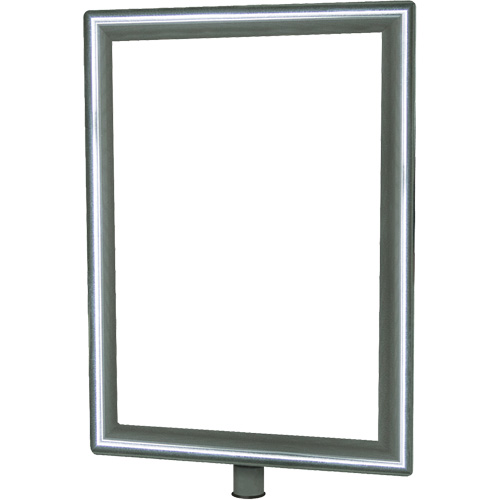 Heavy-Duty Vertical Sign Holder for Classic Posts, Polished Chrome