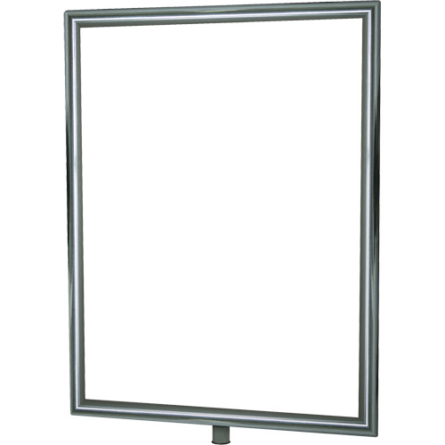 Heavy-Duty Vertical Sign Holder for Classic Posts, Polished Chrome