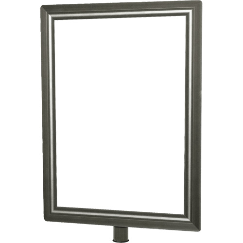 Heavy-Duty Vertical Sign Holder for Classic Posts, Satin Chrome