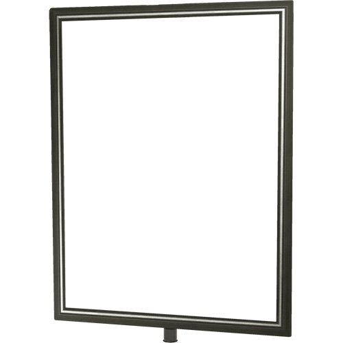 Heavy-Duty Vertical Sign Holder for Classic Posts, Satin Chrome