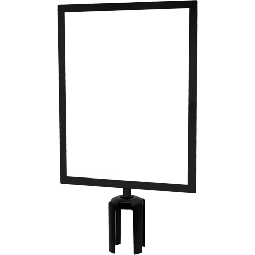 Heavy-Duty Horizontal Sign Holder with Tensabarrier® Post Adapter, Black