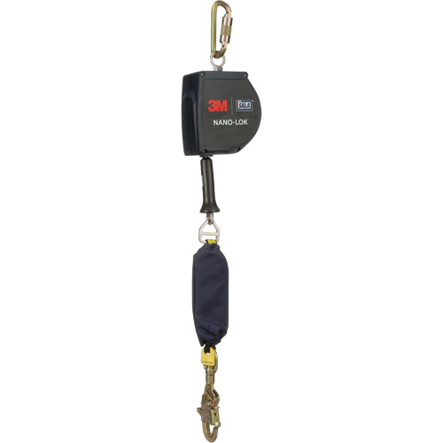 Nano-Lok™ Extended Length Self Retracting Lifeline, 15', Galvanized Steel, Swivel