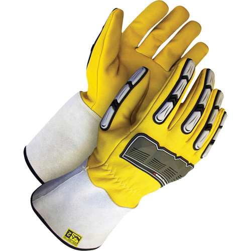Deny™ Driver Gloves with Impact Protection, Medium, Goatskin Palm, Gauntlet Cuff