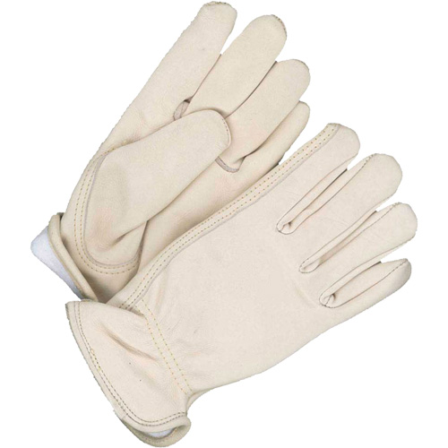 Ladies Insulated Driver Gloves, 7, Grain Cowhide Palm, Fleece Inner Lining