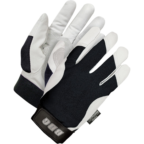 Insulated Mechanic's Gloves, Grain Goatskin Palm, Size Small