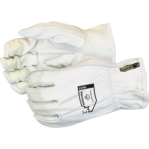 Endura® Leather Driver Gloves, Large, Grain Cowhide Palm