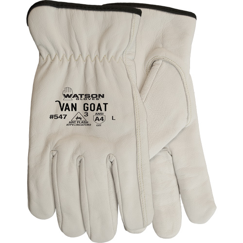 Van Goat Cut Resistant Work Gloves, Medium, 36 cal/cm², Level 3, NFPA 70E