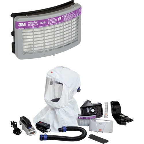 Versaflo™ Easy Clean PAPR Kit, Loose Fitting Hood & Faceshield, Lithium-Ion Battery