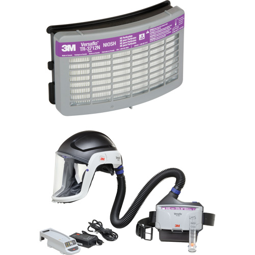 Versaflo™ Heavy Industry PAPR Kit, Hard Hat & Faceshield, Lithium-Ion Battery