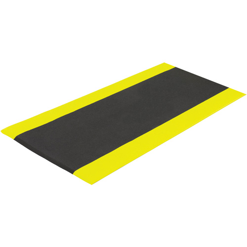 Airsoft™ Anti-Fatigue Mat, Pebbled, 3' x 5' x 3/8", Black/Yellow, PVC Sponge