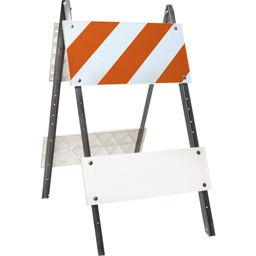Prismatic Barricade, Folding, 24" L x 45" H, Orange/White