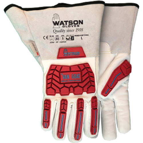 9549TPR Van Goat Gloves, Large, Goatskin Palm, Gauntlet Cuff