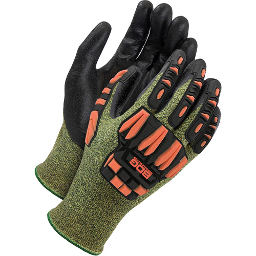 Arc Tek™ Arc & Impact Resistant Gloves, 7, Bi-Polymer Palm, Knit Wrist Cuff