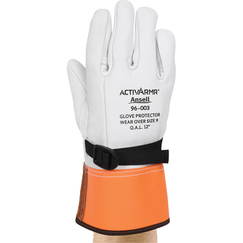 96-003 High Voltage Leather Protector Gloves, Size 9, 12" L