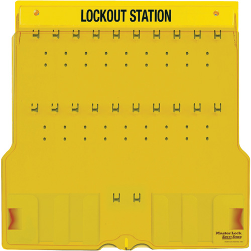 Trilingual Covered Lock Station, None Padlocks, 20 Padlock Capacity, Padlocks Not Included