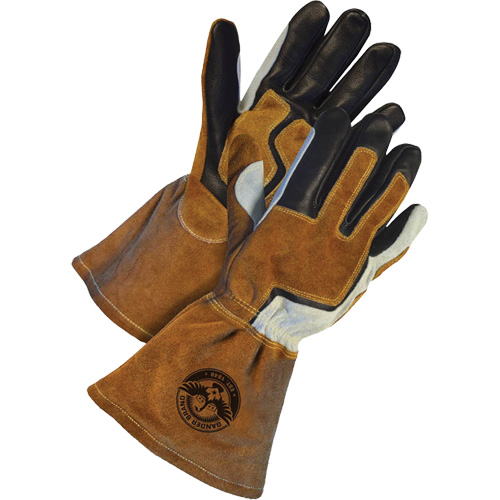 Gander Brand MIG Welder's Gloves, Grain Cowhide, Size Medium