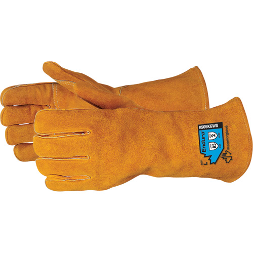 Endura® Deluxe Cut-Resistant Welding Gloves, Split Cowhide, Size Small