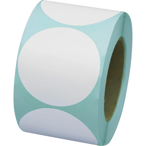 Coloured Marking Dots, Circle, 3" L x 3" W, White, Vinyl