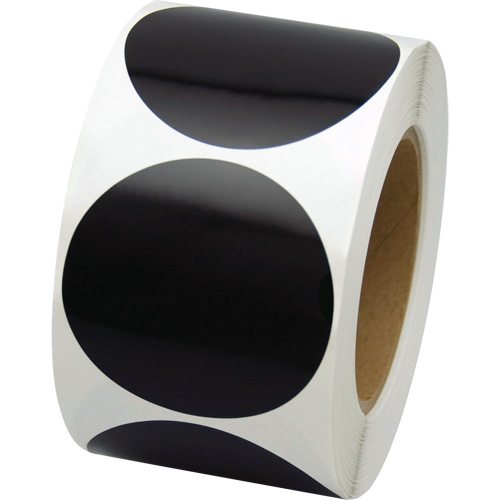 Coloured Marking Dots, Circle, 3" L x 3" W, Black, Vinyl