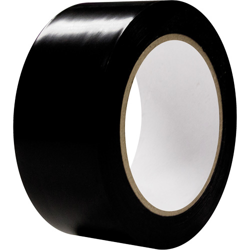 Aisle Marking Tape, 2" x 108', PVC, Black