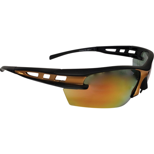 Mango™ Safety Glasses, Orange Mirror Lens, Meets/Exceeds CSA Z94.3