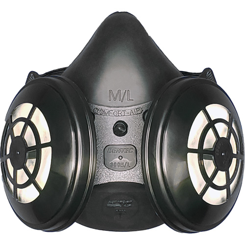 Comfort-Air® 400Nx Black Half Mask without Exhalation Valve N95 Kit, Elastomer/Rubber, Medium/Large