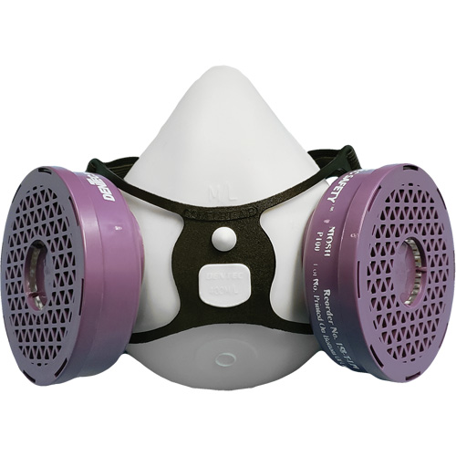 Comfort-Air® 400Nx Black Half Mask without Exhalation Valve P100 Kit, Elastomer/Rubber, Small/Medium