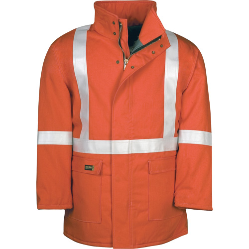 Westex UltraSoft® AllOut Quilt Lined Winter Parka with Reflective Stripes, X-Large, High Visibility Orange, 46 cal/cm²