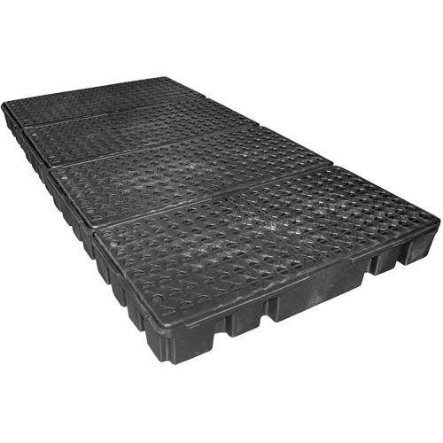 Black Diamond Low Profile Spill Pallet, 102 US gal. Spill Capacity, 96" x 49" x 6.5"