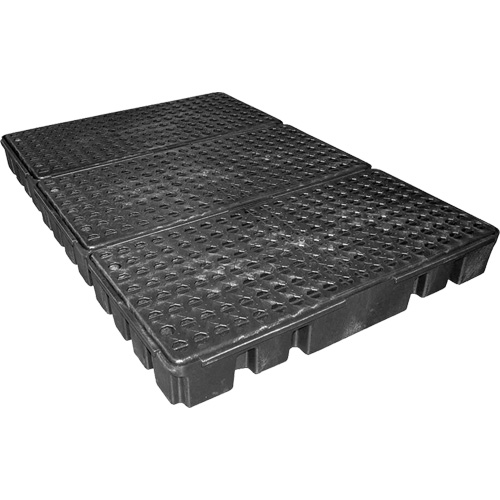 Black Diamond Low Profile Spill Pallet, 76.5 US gal. Spill Capacity, 72" x 49" x 6.5"