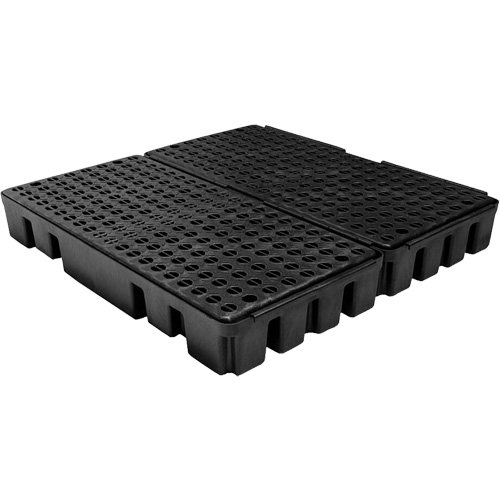 Black Diamond Low Profile Spill Pallet, 51 US gal. Spill Capacity, 49" x 48" x 6.5"