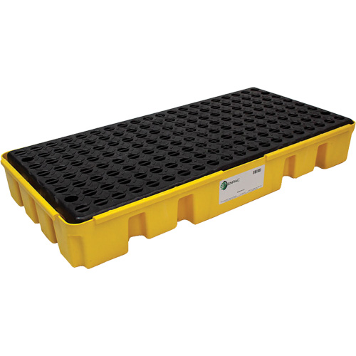 Low Profile Spill Pallet, 25.5 US gal. Spill Capacity, 49" x 24" x 6.5"