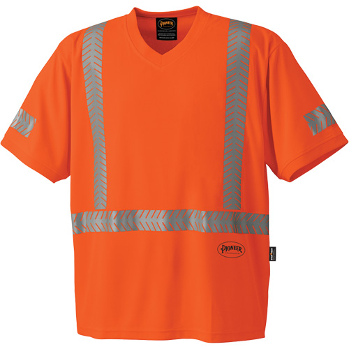 6900 CoolPass® UV Protection Safety T-Shirt, 3X-Large, High Visibility Orange
