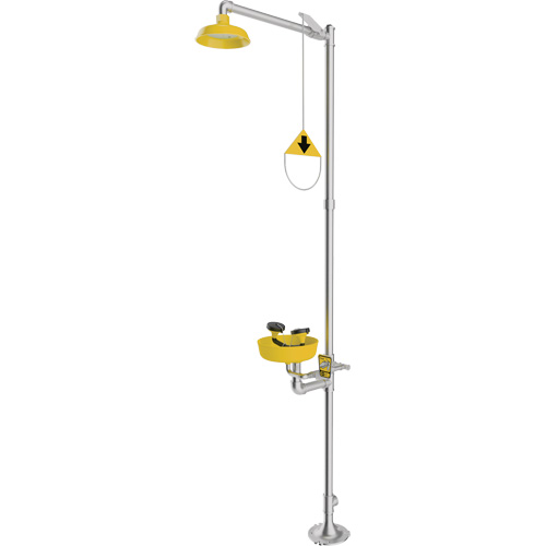 Combination Emergency Shower & Eyewash Station, Pedestal