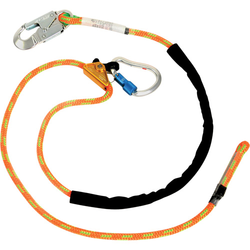 Adjustable Rope Lanyard, 1 Legs, 8', CSA Class F, Polyester