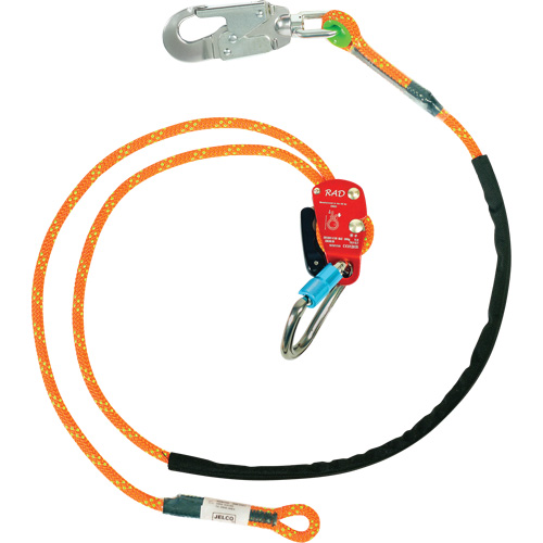 RAD Adjustable Rope Safety Lanyard, 1 Legs, 6', CSA Class F